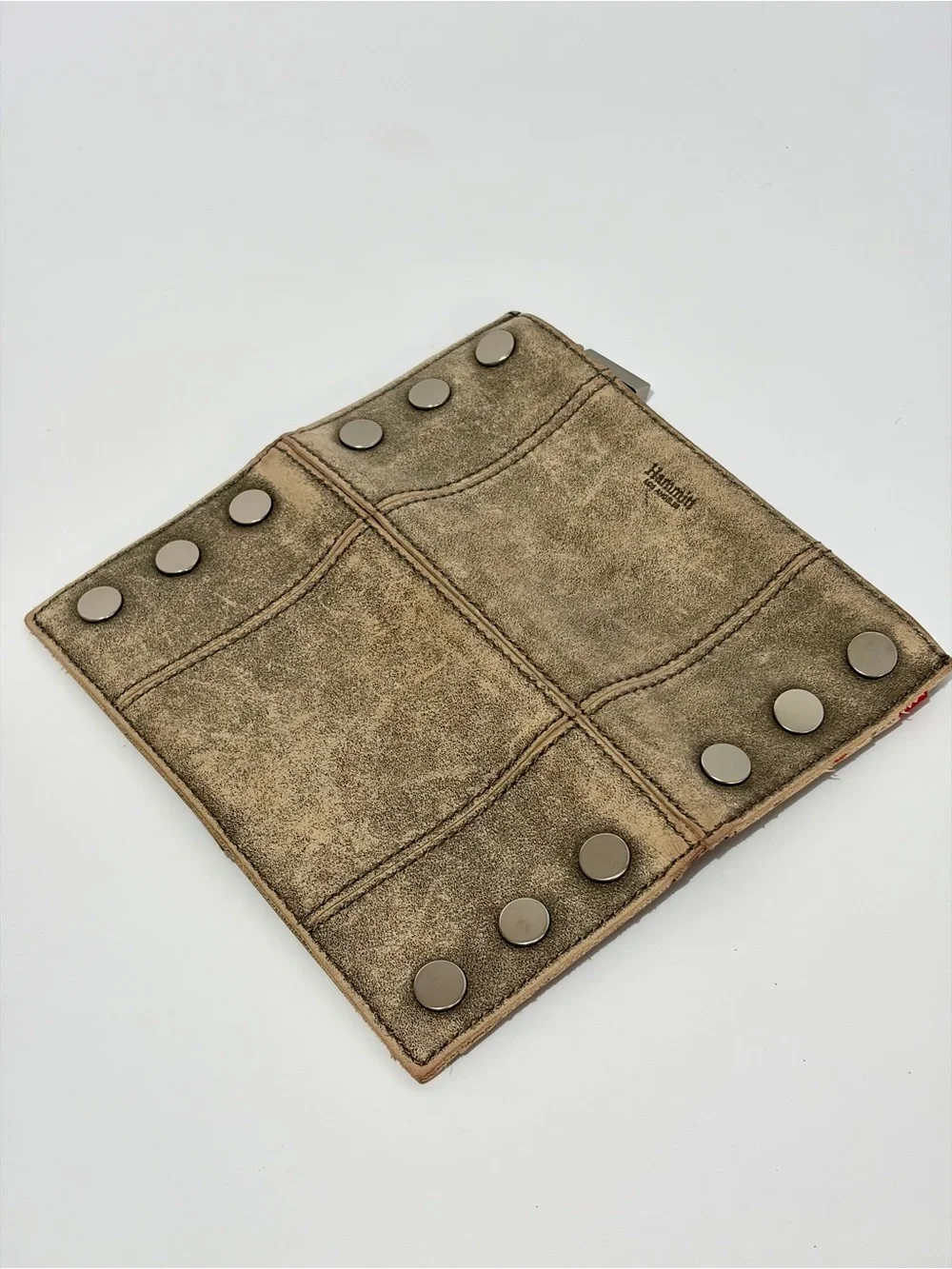 Hammitt 110 North Wallet In Grey/Tan Pewter With Brushed Silver Hardware